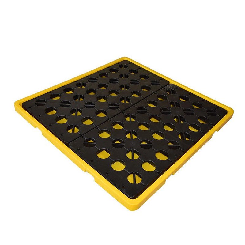 Heavy Duty HDPE 4 Drum Spill Virgin Plastic Pallet